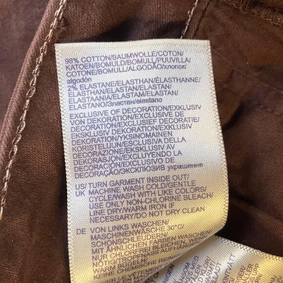 NYDJ Women Pants 8 US Burgundy Button 32" Inseam Mid Rise - Picture 3 of 13